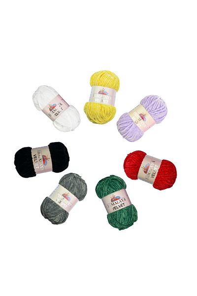 Himalaya Velvet 7 Pcs, Rainbow Pack, Amigurumi Velvet Color Package