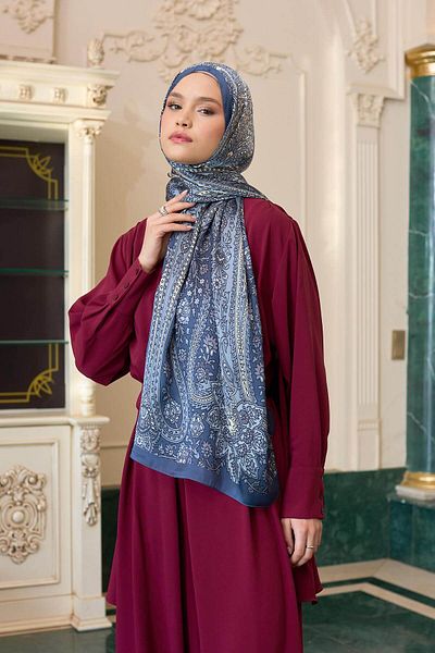 İpekhan Σάλι Indigo Indian Voile - 5009-05