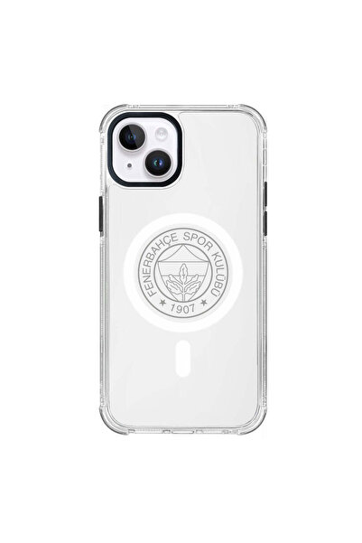 Fenerbahçe iPhone 13 Fenerbahçe Magsafe Monochrome Logo Şeffaf Telefon Kılıfı