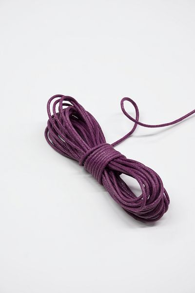 Dokumarkt 2 mm Round Waxed Cord - Waxed Cotton Round Cord Lacing - 10 Meters