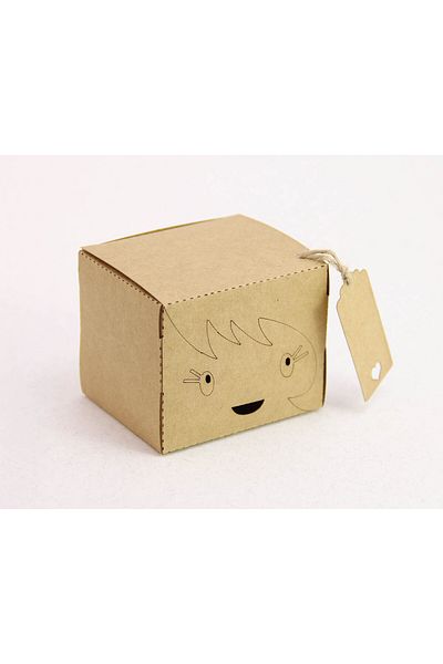 Tasarım Şeker Girl Character Shaped Kraft Cardboard Box - Gift Box - 25 Pieces