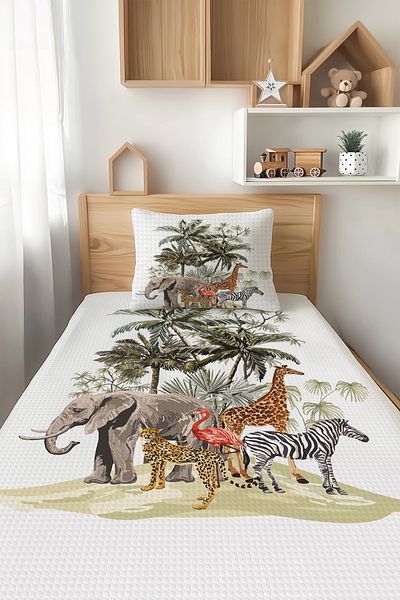 Şen Dekorasyon Safari 4 Seasons Children's Pique Set