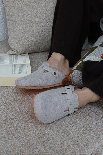 Uniqueqoop Oslo Γνήσια σόλα από φελλό από φυσικό μαλλί τσόχα ορθοπεδικές παντόφλες Unisex