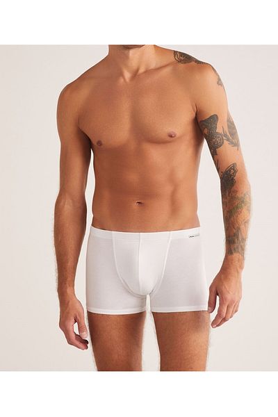 Kom Ανδρικό λευκό Modal ύφασμα βαμβακερό 3's-boxer