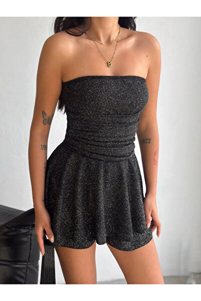 Kayaka triko Στράπλες ελαστικό ύφασμα Φόρεμα με Σιμπαρέτα