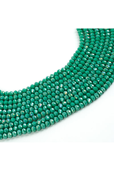 yfhobi 1 Dizi (67-70 Adet) - 8 mm Yassı Kristal Cam Boncuk Dizisi Mat Janjanl...