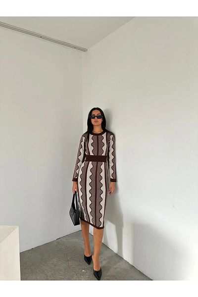 02Lady Fashion Knitwear dress