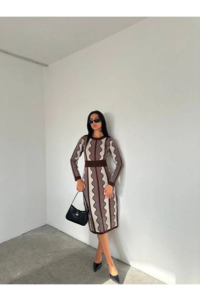 02Lady Fashion Knitwear dress