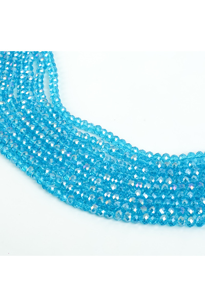 yfhobi 1 Dizi (67-70 Adet) - 8 mm Yassı Kristal Cam Boncuk Dizisi Şeffaf Janj...