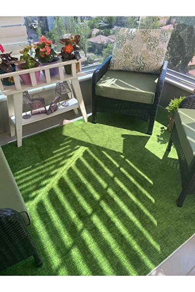 ENDER HALICILIK Kaymaz Tabanlı Protokol Yeşil Kesme Halı Yolluk Balkon Halısı