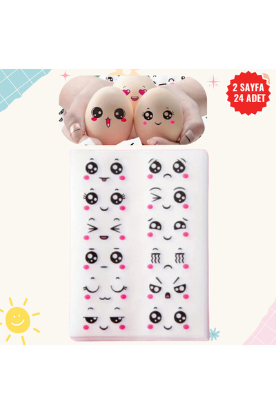 MUTLUYÜZ Büyük Göz Şeffaf Eğlenceli Etiket, Yüz İfadesi, Emoji, Sticker, Bilgisayar, Öğretmen, Öğrenci, Çocuk