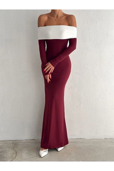 sportiness Rochie de seară lungă, elegantă și modernă, cu detaliu pe umeri