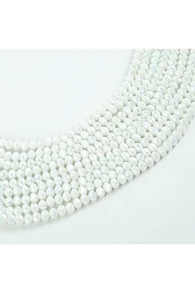 yfhobi 1 Dizi (67-70 Adet) - 8 mm Yassı Kristal Cam Boncuk Dizisi Mat Janjanl...