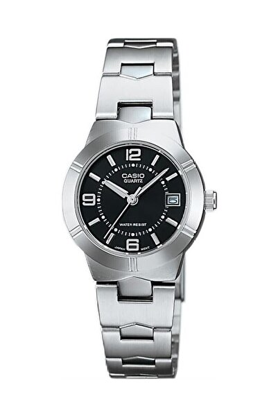 Casio Silver Color Women's Wristwatch with Black Cord