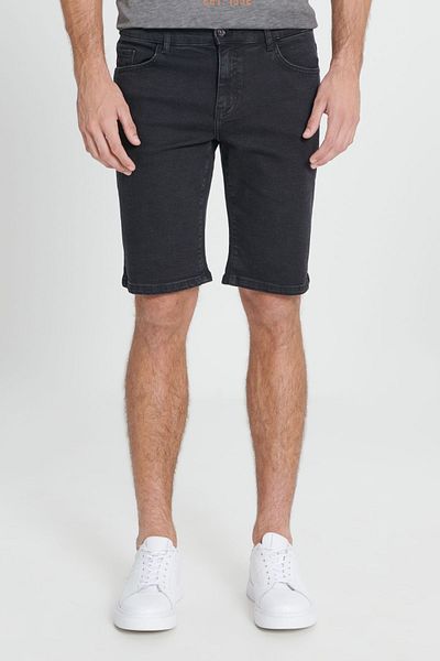 AC&Co / Altınyıldız Classics Men's Black Stretchy Slim Fit Denim Shorts