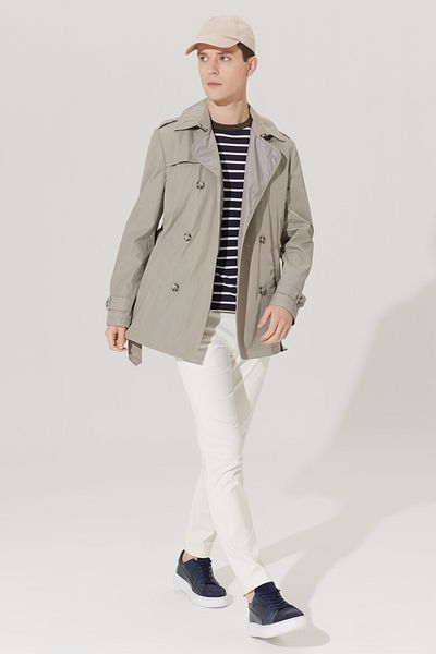 ALTINYILDIZ CLASSICS Ανδρική καμπαρντίνα σε μπεζ Standard Fit Regular Cut