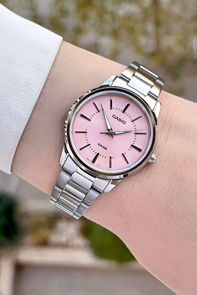 Casio Kadranı Pembe Kordonu Gümüş Renk Kadın Kol Saati