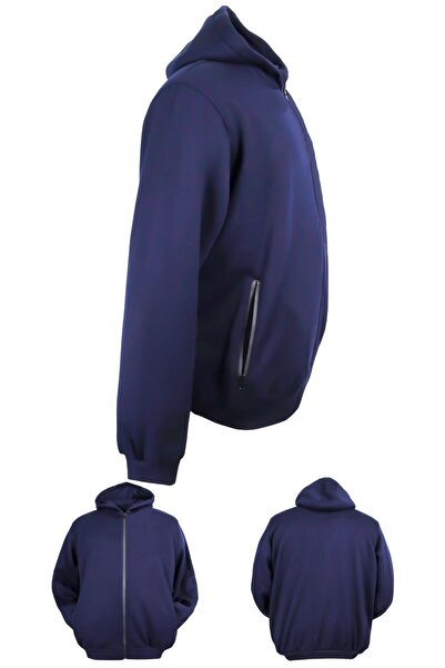 marufshop Men's Thick Sweat Coat with Hood 3 Thread Raster Winter Thick Sweat Coat Suitable for Men's Plus Size 105 - 185 Weight Weight