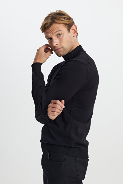 ALTINYILDIZ CLASSICS Sıcak Tutan Pamuklu Standart Fit Normal Kesim Yarım Balıkçı Yaka Triko Kazak