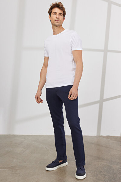 ALTINYILDIZ CLASSICS Ανδρικό μπλουζάκι με στενή κοπή με λαιμόκοψη 100% βαμβάκι