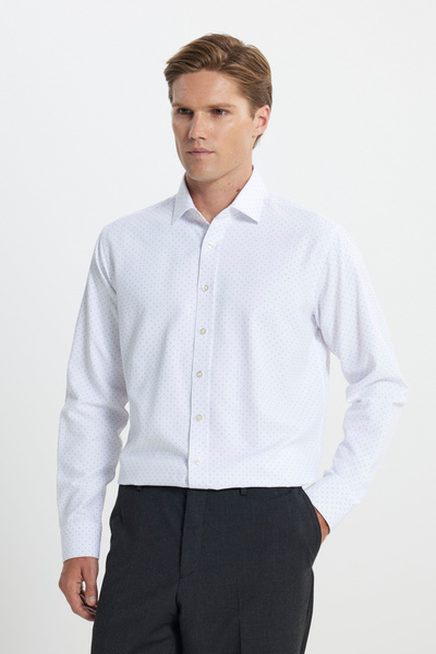 ALTINYILDIZ CLASSICS Πουκάμισο Dobby με κλασικό γιακά, βαμβακερή λεπτή εφαρμογή