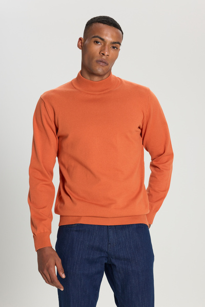 ALTINYILDIZ CLASSICS Чоловічий бавовняний светр стандартного крою, нормального пошиття, з напівкомірцем