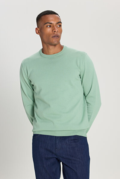 ALTINYILDIZ CLASSICS Sıcak Tutan Pamuklu Standart Fit Normal Kesim Bisiklet Yaka Triko Kazak