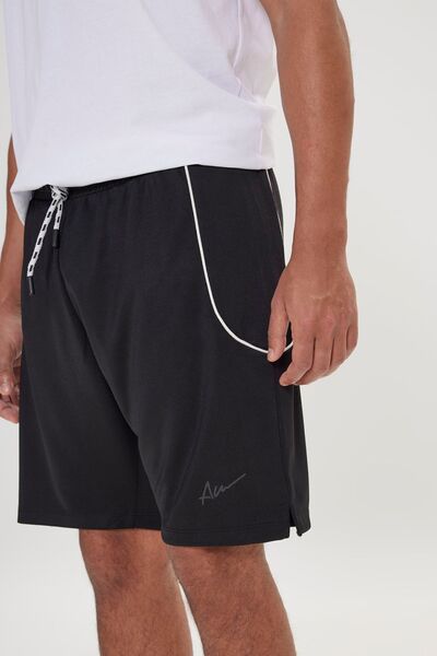 AC&Co / Altınyıldız Classics Erkek Siyah Standart Fit Normal Kesim Rahat Örme Şort