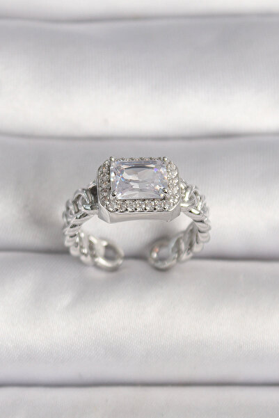 Marsilyan النحاس الفضة اللون قابل للتعديل سلسلة مربع الزركون حجر المرأة الدائري