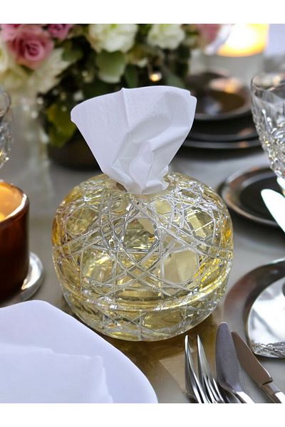 AYZ HOME Crystal Glass Handmade Design Napkin Holder / Invitation -Organization - Wedding - Engagement Napkin Holder
