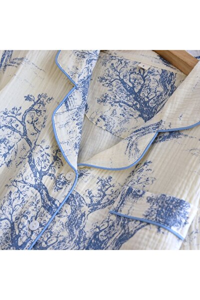 Global ORGANİK PAMUK MÜSLİN KUMAŞ PİJAMA TAKIMI