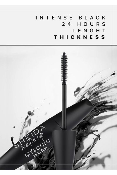 Sheida Extra Black Mascara Giving Intense Volume and Curl - Single Separating Special Head