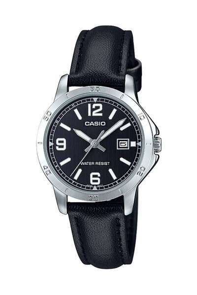 Casio Silver Case Black Color Women's Wristwatch