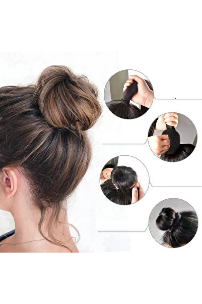 Transformacion Чорна губка для волосся 2 ШТ. 14 СМ Діаметр 6 см Товщина 721341