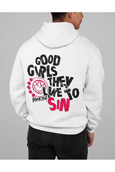 SEVBANO Dobre devojke, majica sa kapuljačom sa natpisom Blink-182, unisex, ve...