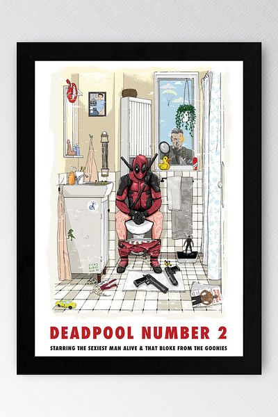 Saturn Pictură cu rame Deadpool 2 - Pictură poster film Marvel