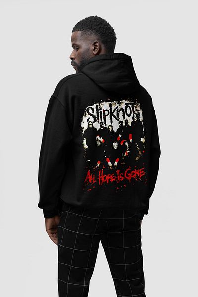 SEVBANO Slipknot Printed Unisex Oversize Music Band Rock Metal Hoodie