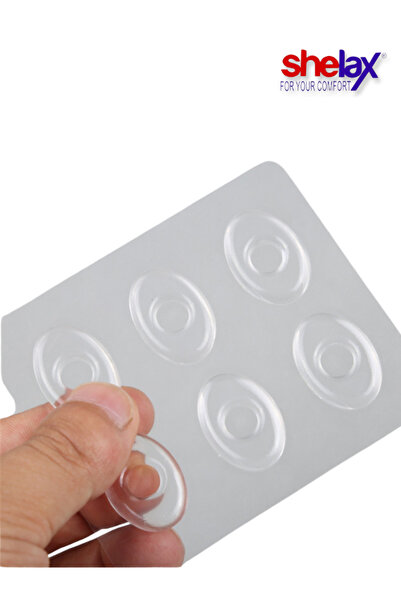 SHELAX Ayakkabı Vurma Önleyici Delikli Nasır Yastığı (6 ADET) | Pu-gel Oval Clavus Pad
