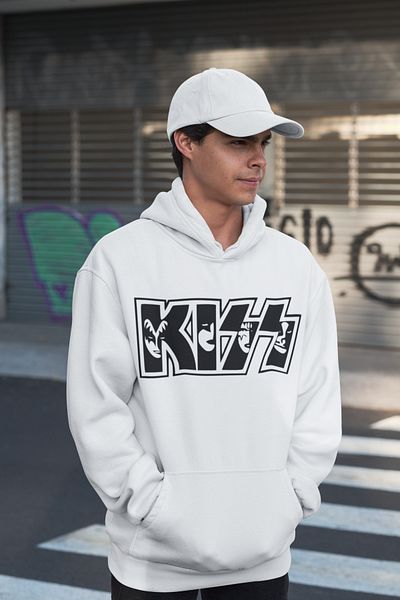 SEVBANO Design Kiss Printed Unisex Oversize Music Band Rock Metal Hoodie