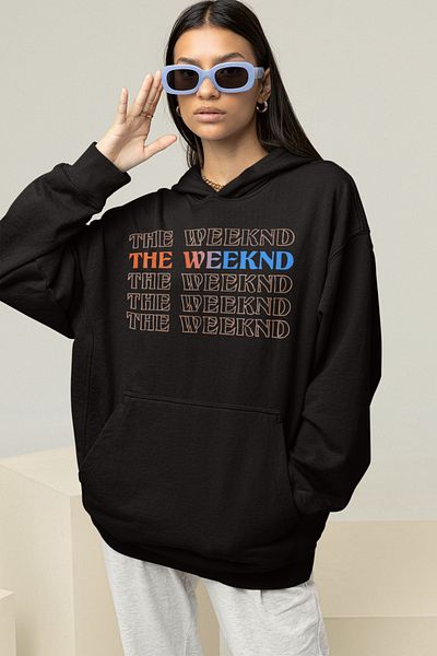 SEVBANO Design the Weeknd 103.5 Dawn Fm Written Unisex Oversize Rapper Hoodie