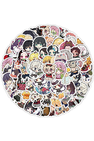 Choice 60 قطعة من ملصقات Q من Demon Slayer Kimetsu No Yaiba لحقائب الأمتعة وا...