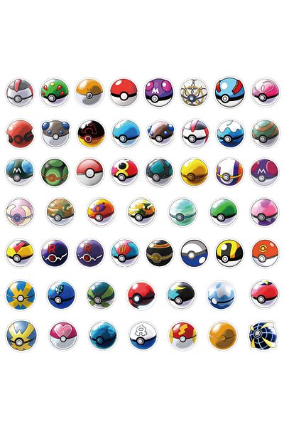 Choice Dmtz467-50pcs 50pcs Pokemon Cool Poke Ball Cartoon Suitcase Notebooks Water Bottles Luggage Waterpro