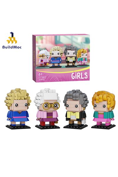 BuildMoc 4 in 1 Golden Girl Figures Building Block Dorothy Zbornak Rose Nylund Blanche Elizabeth Devereaux...