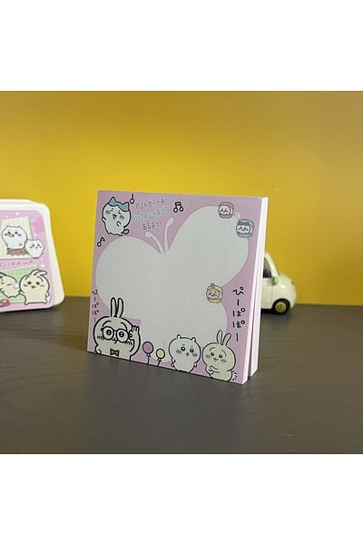 Choice C Kawaii Chiikawa Cartoon Quadrate Note Book Cute Miniso Anime Scrapbook Message Book Memo Pad Chil.