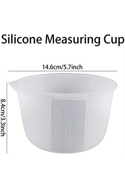 Choice 600ml Measuring Cup 600ml Crystal Epoxy Resin Mold With Graduated Silicone Measuring Cup Diy Slime M
