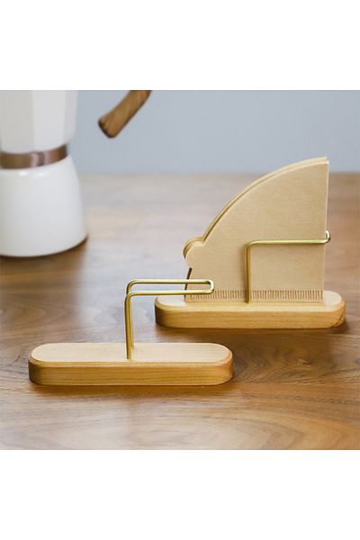 Choice Wooden Coffee Filter Holder Stand For V60 Paper Filter Storage Rack For Fan Shape Paper Home Coff...