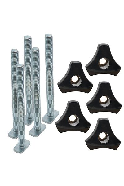FNICEL 5pcs Nut And T Screw 500mm Double-cut Profile T Track And T Bolt Knob, Miter Track Sliding Nut T-sli