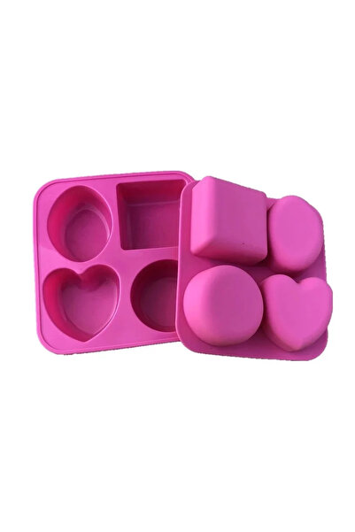 Choice 1 قطعة 4 قوالب صابون مستديرة بيضاوية الشكل على شكل قلب مربع مصنوعة يدو...