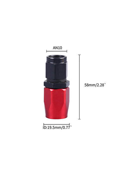Choice 0AN10-BKRD وصلات نهايات الخراطيم AN4/6/8/10/12 من الألومنيوم وصلات AN ...