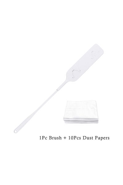 Choice White Practical Household Dust Cleaning Brush With 10 Pcs Non-woven Cleaning Cloth Long Handle Dust
